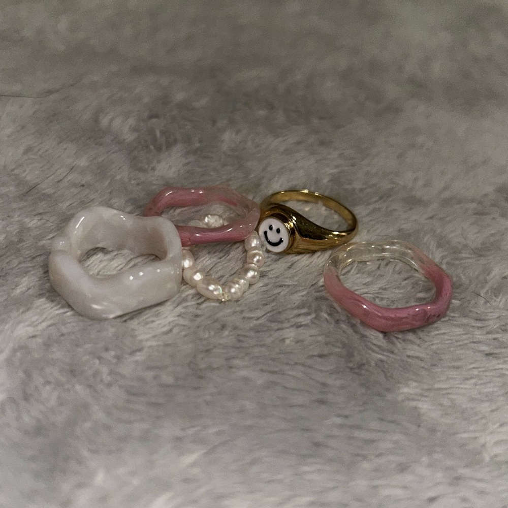 Altar’d State Pink/Gold Ring Bundle